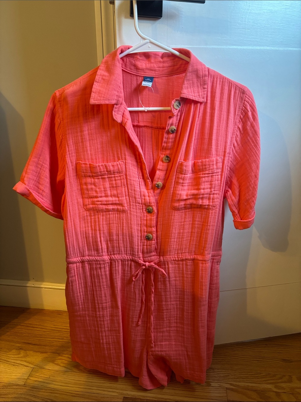 Old Navy Coral Pink Short Sleeve Romper